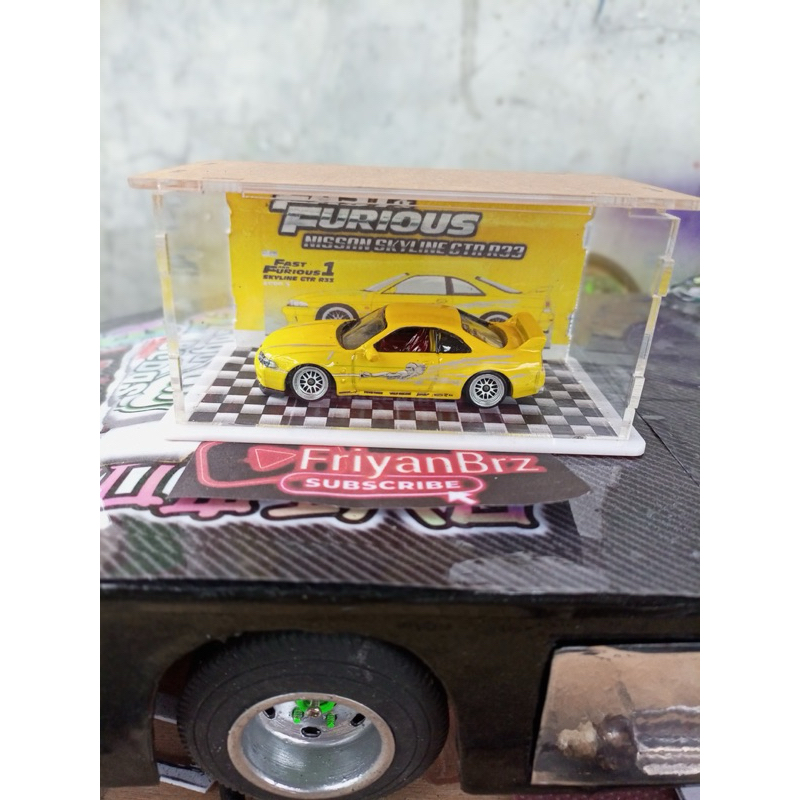 Diecast Hotwheels custom Fast and Furious Nissan skyline GTR R33