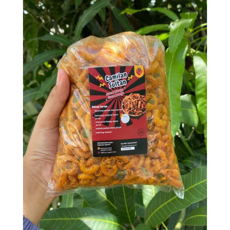

250 GRAM MAKARONI PEDAS DAUN JERUK BUMBU MELIMPAH