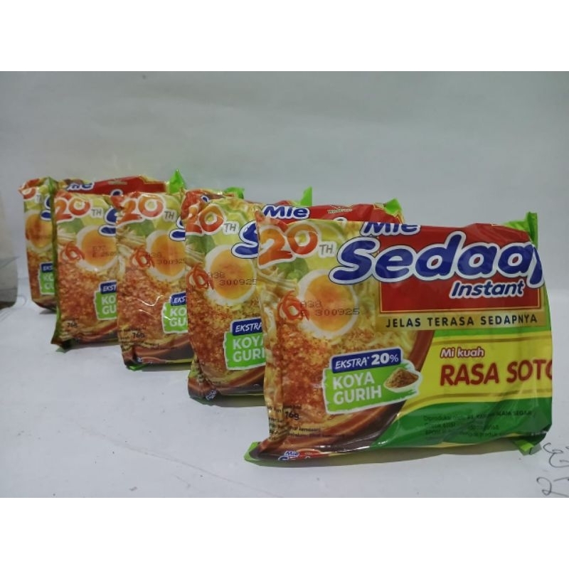 

Mie Sedaap Kuah Rasa Soto 76 g paket isi 5 pcs