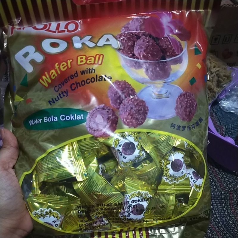 

( TERMURAH ) roka wafer ball coklat isi 50 berat 300 gr