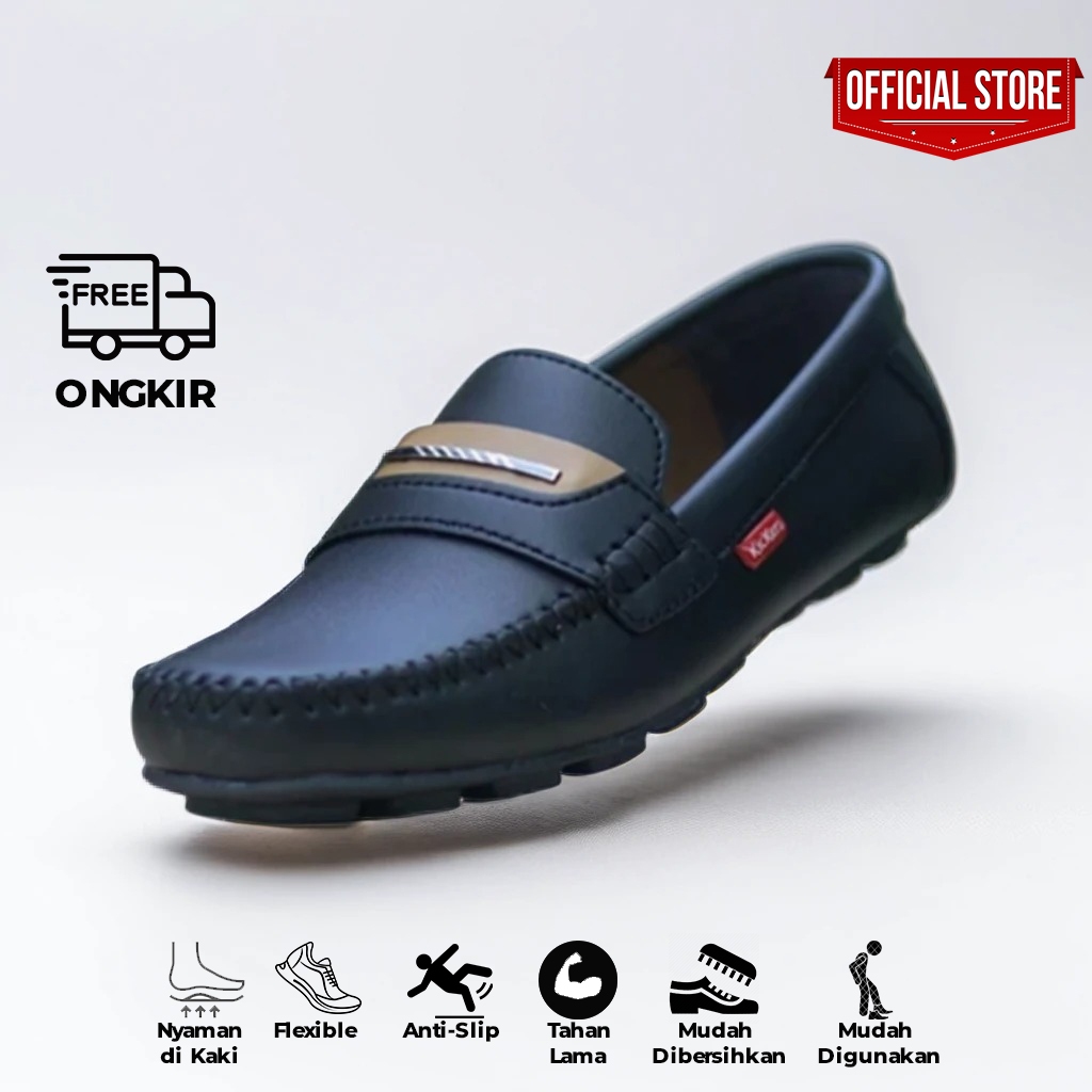(SANITEC) SEPATU MOCCASINS LOAFERS SLIP ON PRIA KEREN MURAH TERBARU 2021 BERKUALITAS BERGARANSI (Sep