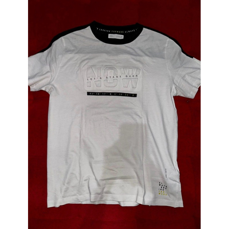 preloved tshirt kaos zara men putih