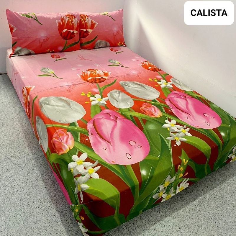 BISA COD SPREI CALISTA WARNA PINK ESTETIK KAMAR MINIMALIS 180 X 200 SEPREI KATUN MURAH 180x200 SIZE 