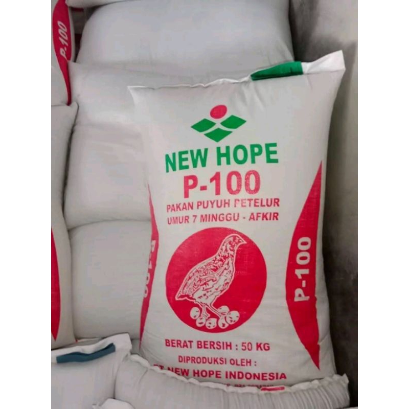 New hope P-100 Pur pakan unggas pakan puyuh petelur 1kg