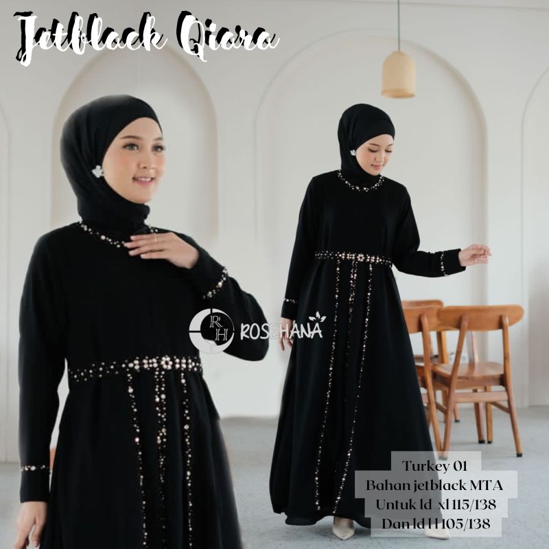 Gamis Turkey jetblack Qiara