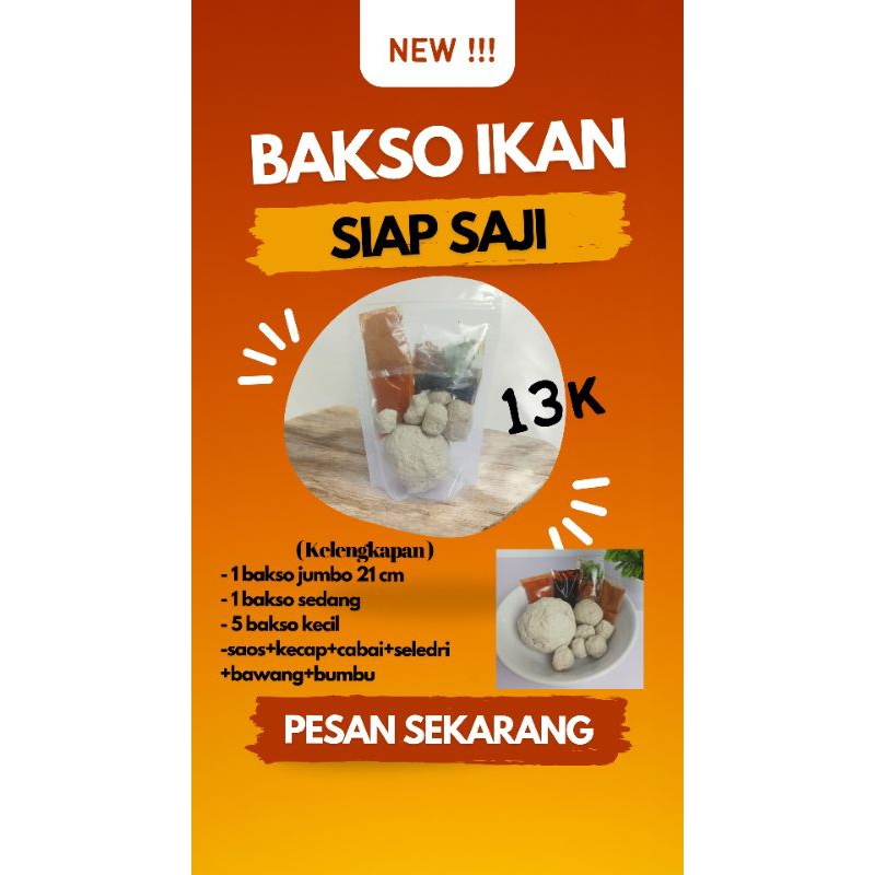 

BAKSO IKAN SIAP SAJI (sudah komplit dengan bumbu tinggal di masak)