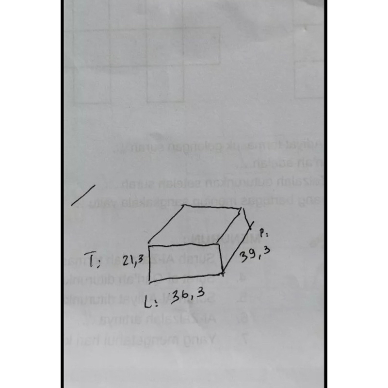 

Paket 2 Pcs Kotak 5 Sisi PxLxT 39.3 x 36.6 x 21x3cm