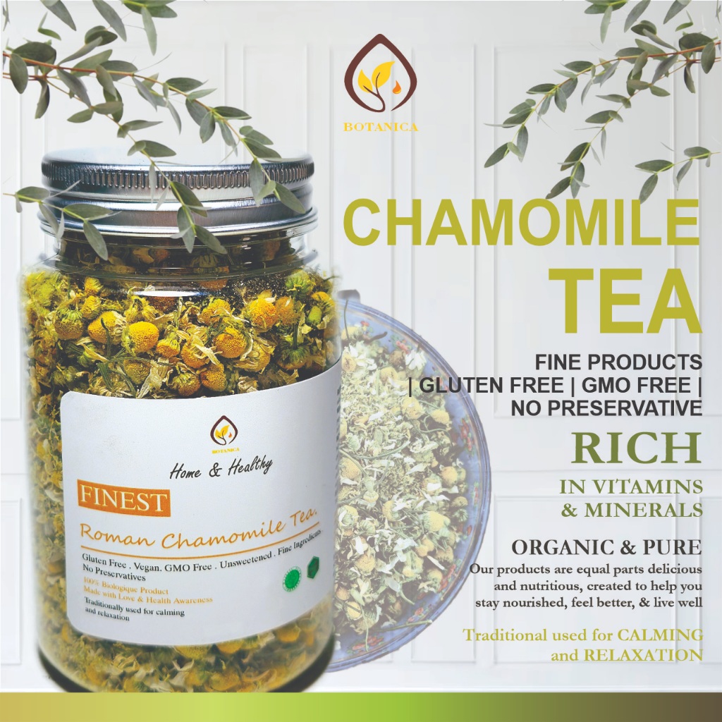 

BOTANICA Pure Chamomile Tea Import / Teh Chamomile Teh Insomnia Teh Bunga Kamomil 250 gr - 1 Kg