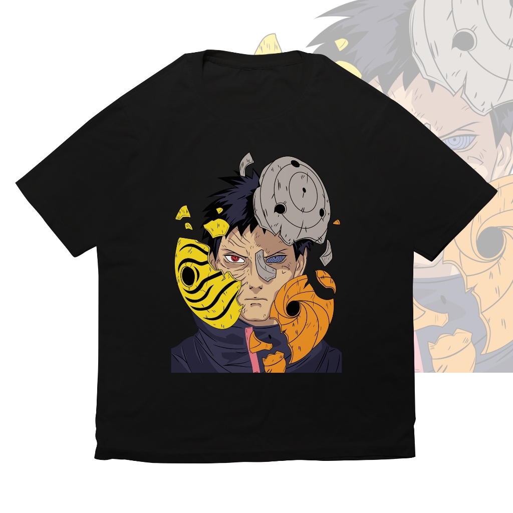 Kaos T-Shirt Anime Naruto Obito - Pria dan Wanita Cotton Combed 30s Big Size 7XL