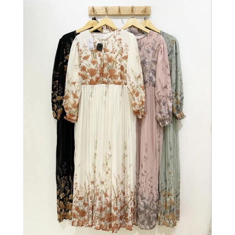 Gamis bunga ceruty