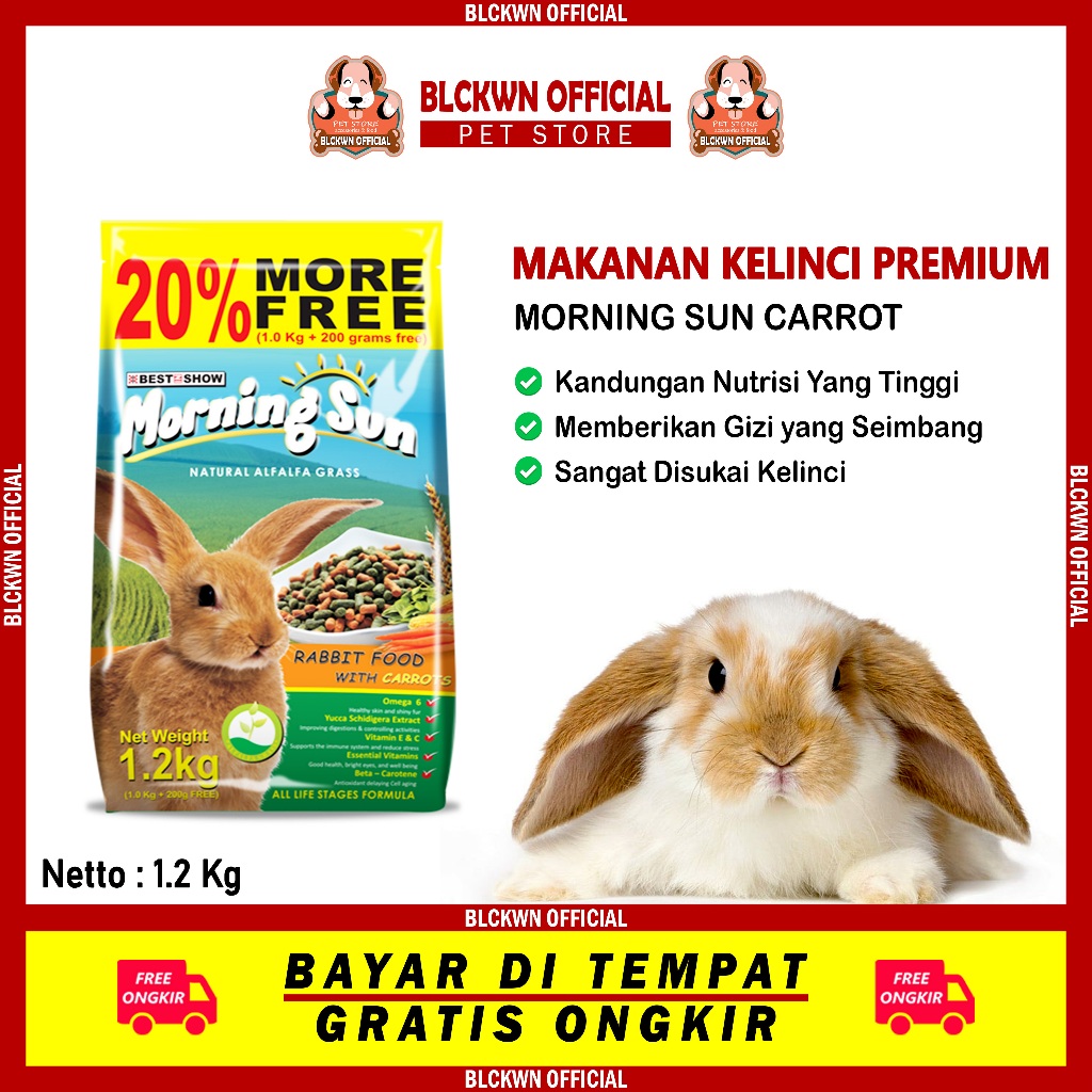 Pelet Premium Kelinci Morning Sun Carrot Nutrisi Tinggi