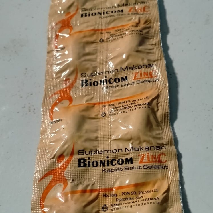 bionicom zinc suplemen makanan potongan