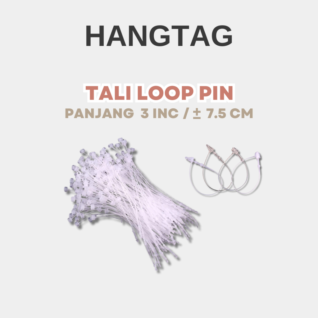 

YOUR SPECIAL GIFT Tali Lock Pin Isi 100 Pcs Isi 500 Pcs Tali Loop Pin Gantungan Hangtag Baju Lock String Pin Tali Label Baju