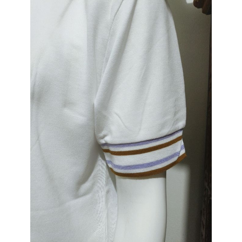 KAOS KERAH FRED PERRY - KAOS KERAH BIG SIZE - KAOS PRIA JUMBO WARNA PUTIH