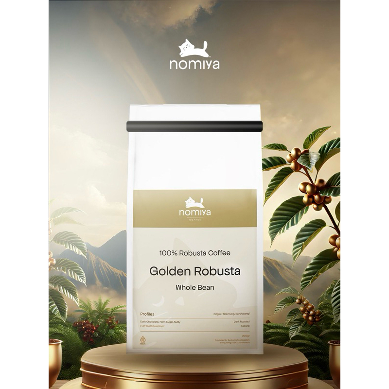 

Kopi Robusta - Golden Robusta 100% Biji Kopi Robusta 200gr