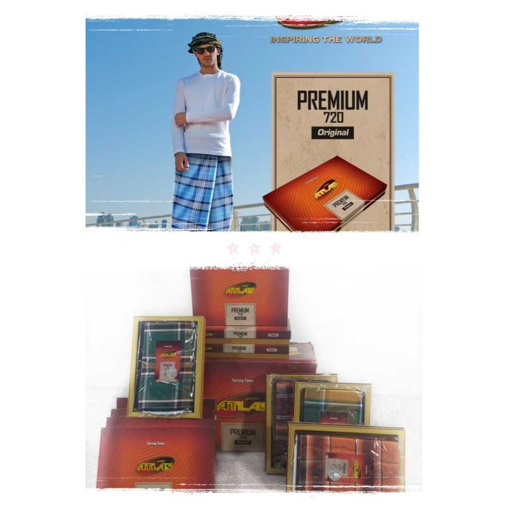 Sarung ATLAS premium bermotif kemasan baru benang 7500 ( isi 10 ) sudah mix motif warna serian pabri