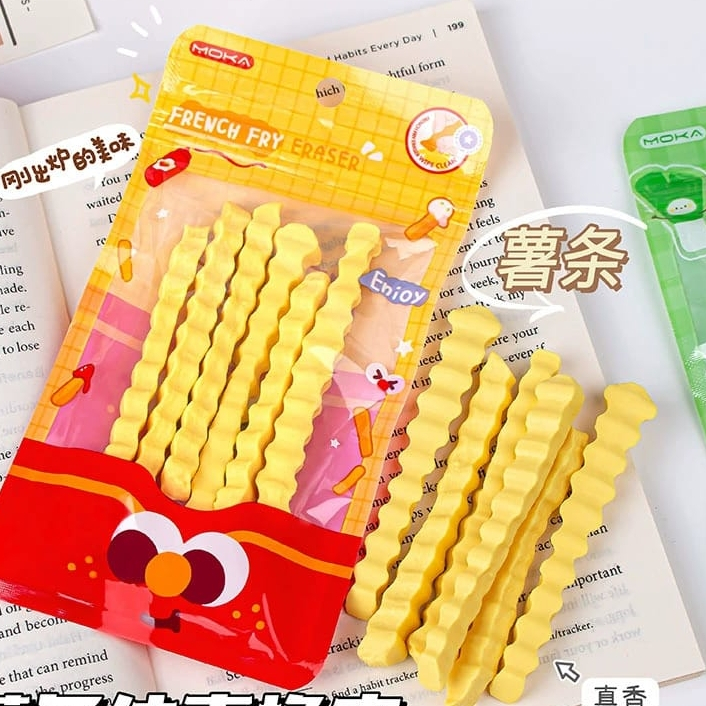 

[ORGM] Perlengkapan Sekolah Penghapus Lucu Penghapus Bentuk Makanan Kentang Stik Coklat