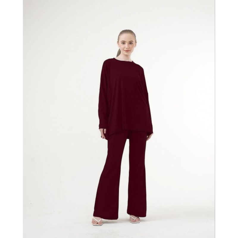 FIX DAPAT - Noa Set Burgundy by Iymelsayshijab