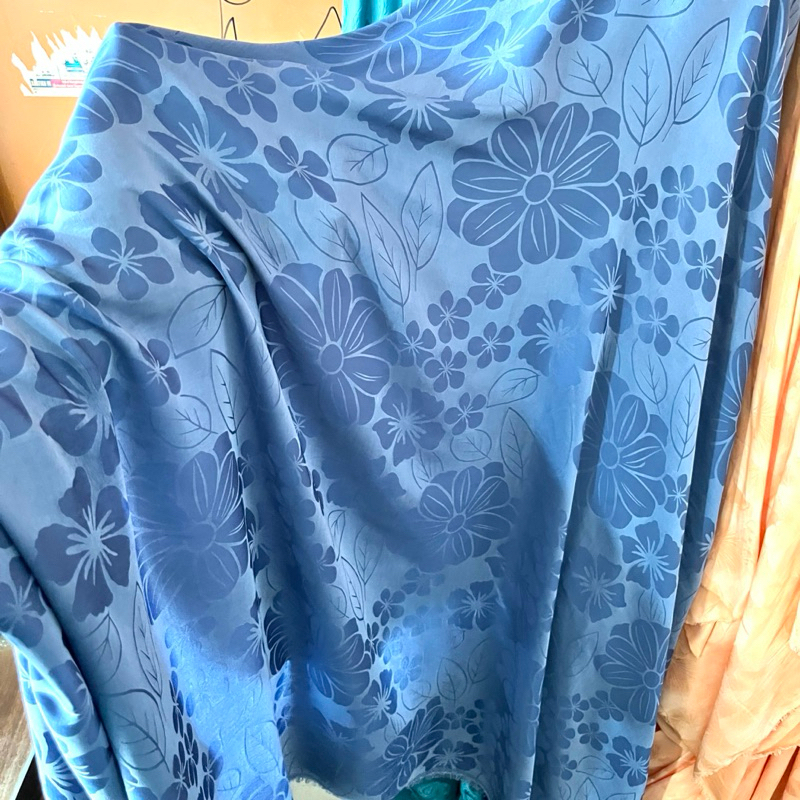 kain zara silk premium motif bunga cantik / kain silk motif