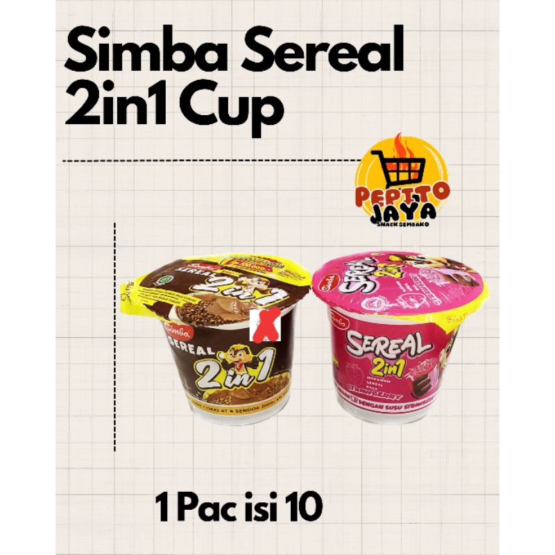 

Simba Cup / Choco Chip Sereal Gelas Coklat Stoberi