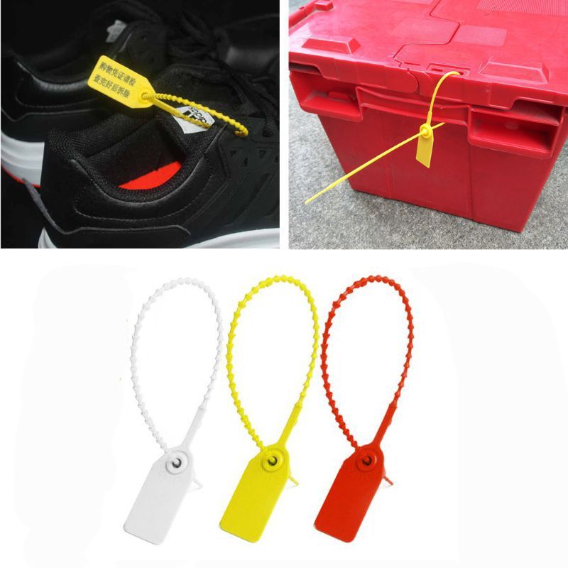Delova 100pcs/Set Security Seal Plastik 25cm Segel Locis Security Seal Segel Apar Plastik Dengan