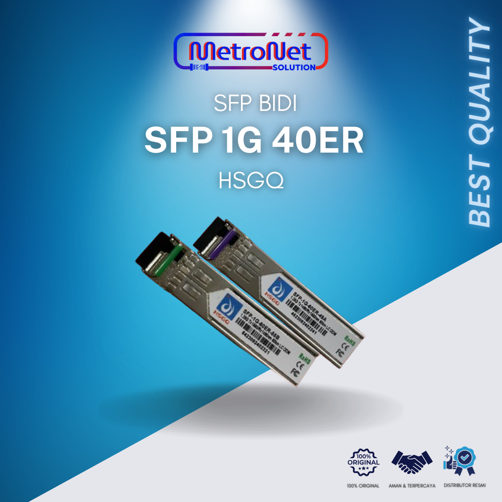 SFP UPLINK 1G HSGQ BIDI LC 40KM SFP-1.25G-40ER-31A/55B SEPASANG