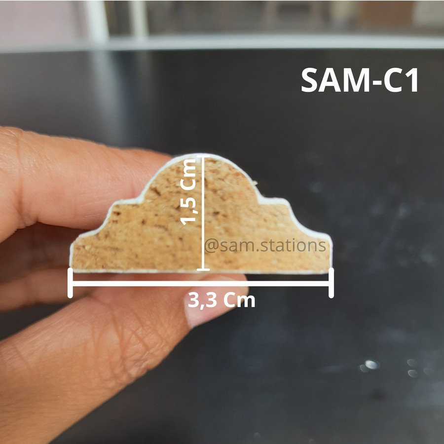 LIST KAYU - WALL MOULDING - WAINSCOTING LIS DINDING - WALL PANEL - PANJANG 2 M - LIS DINDING KAYU