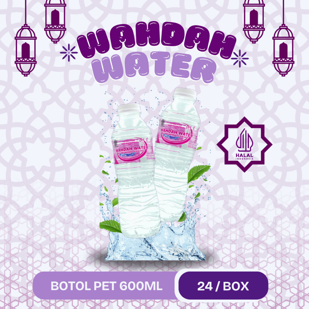 

Air Botol 600ml 1 Dus Wahdah Water
