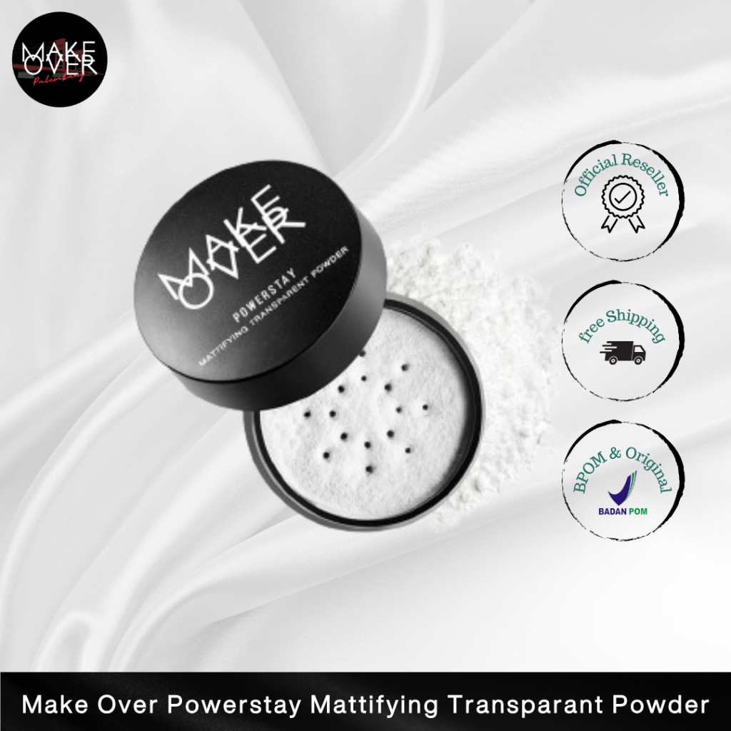 MAKE OVER Powerstay Mattifying Transparent Powder 11 g - Bedak Tabur - Optical Blur and Soft Focus E