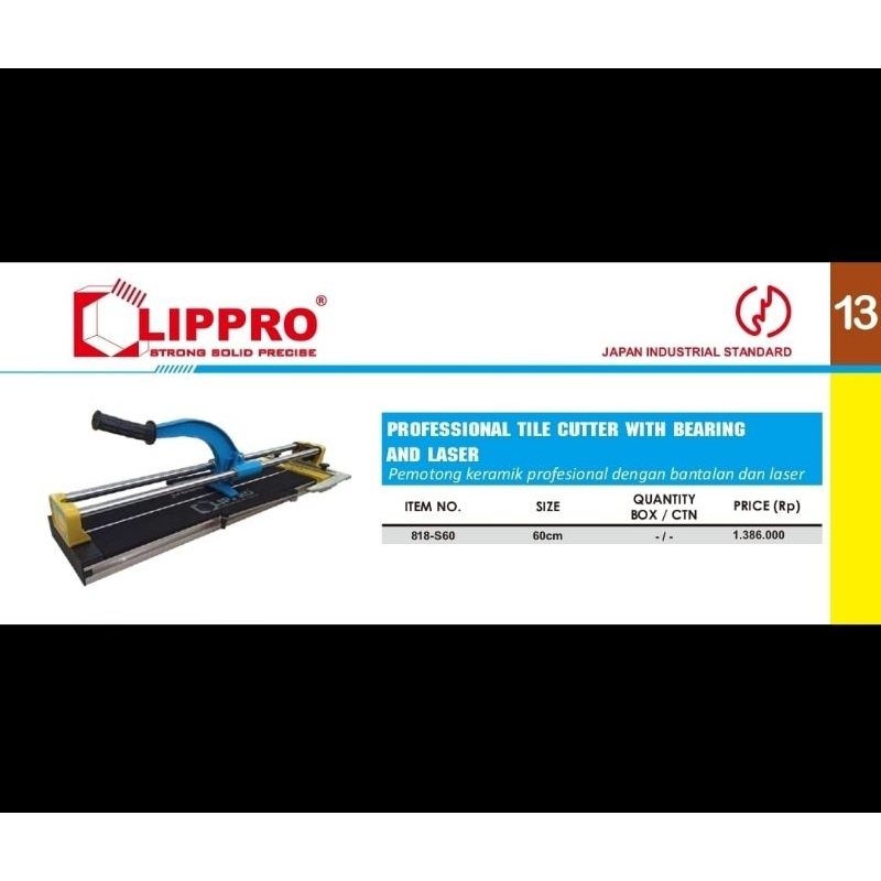 LIPPRO ALAT POTONG KERAMIK 80CM 819-S80 ALAT POTONG KERAMIK GRANITE TILE MANUAL LIPRO 80 CM