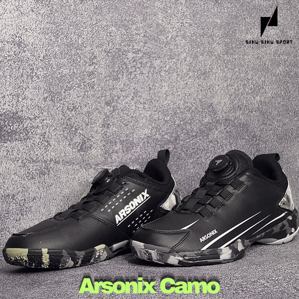 Sepatu Badminton Arsonix Camo / Black