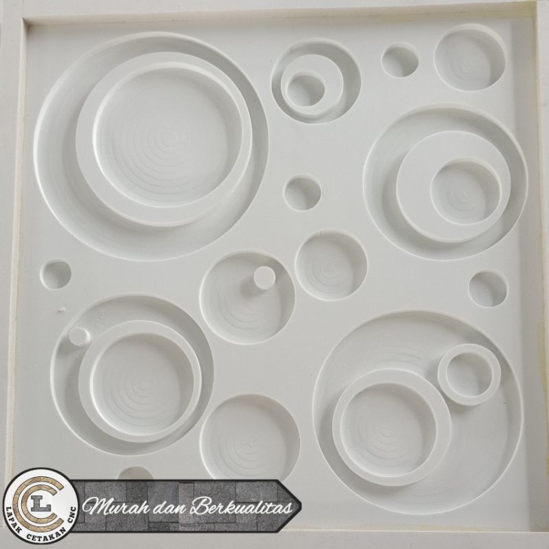 Cetakan Masif GRC Panel Dinding Model motif Polkadot
