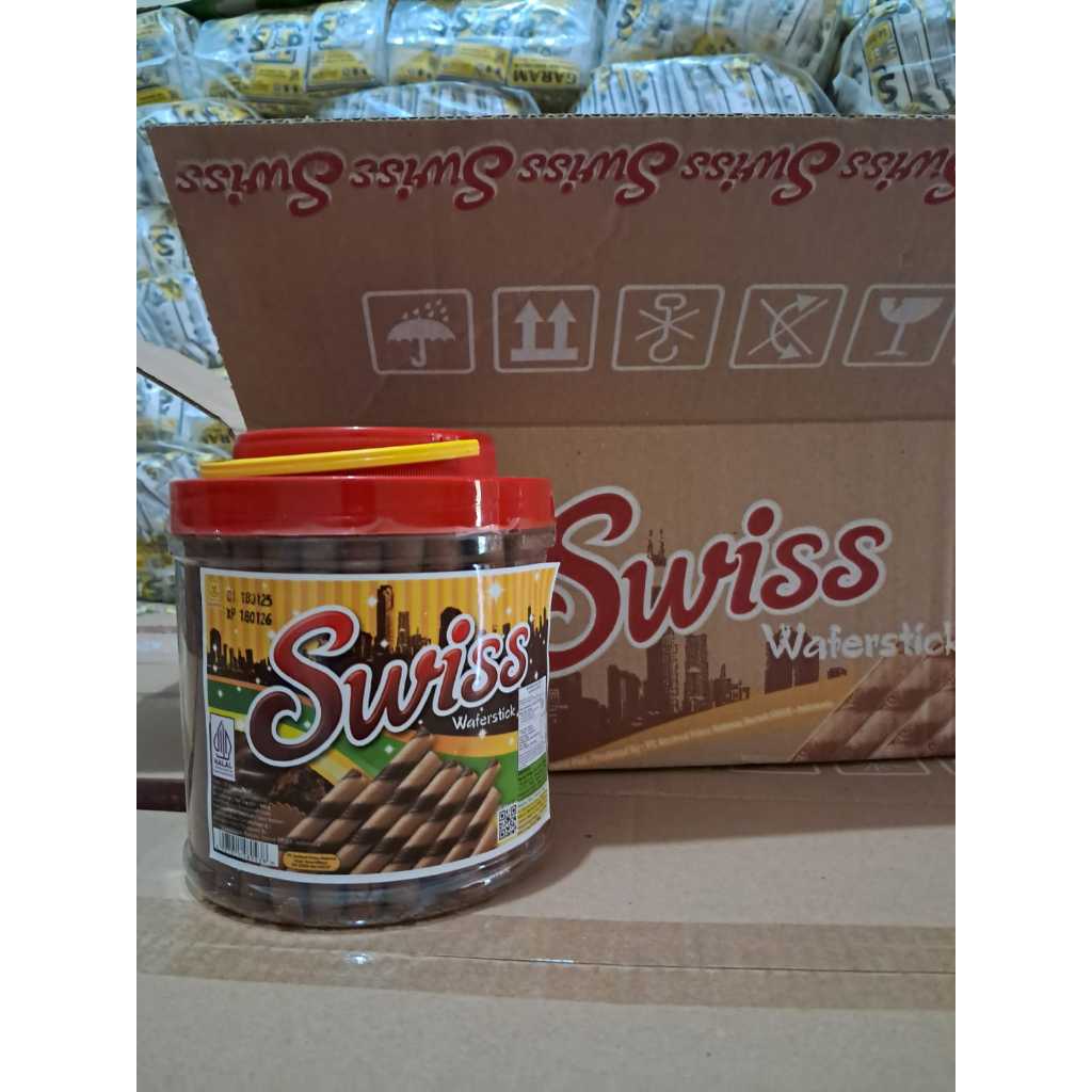 

Swiss Wafers stick Toples 400 gram - Wafer stick Cokelat Edisi Paket Ramadhan, Snack Biskuit Camilan