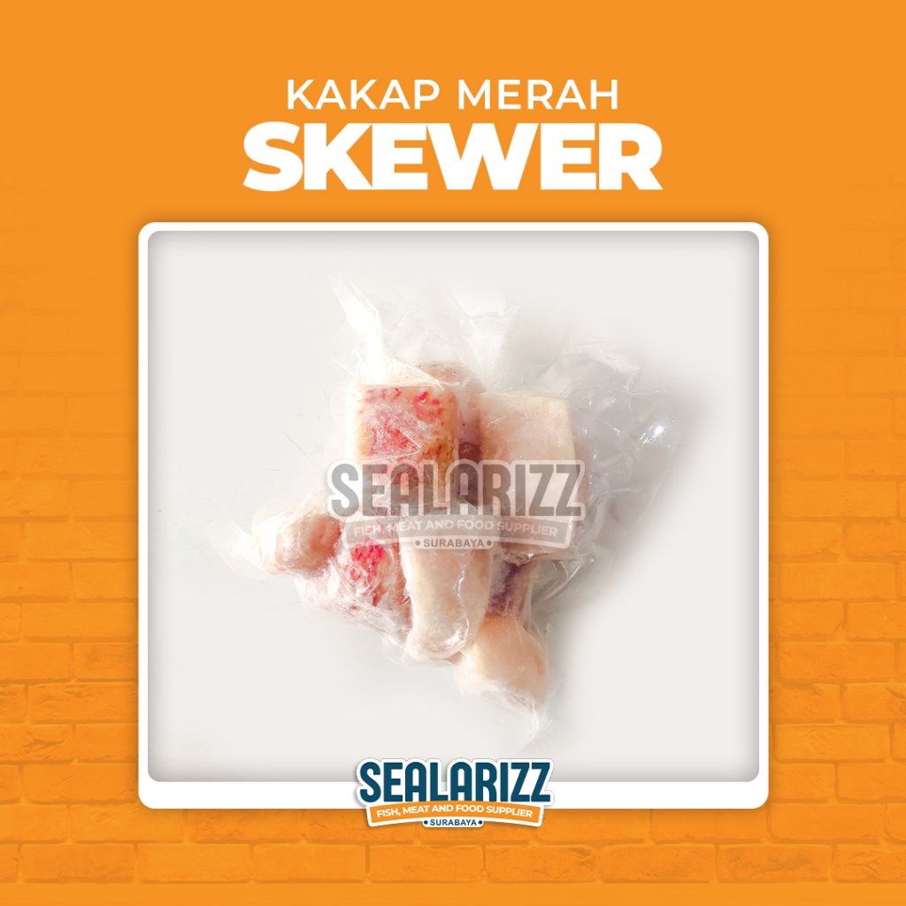 

Skewer Ikan Kakap Merah / Skewer / Skiwer / Fillet Kakap Merah / Red Snapper / Daging Kakap