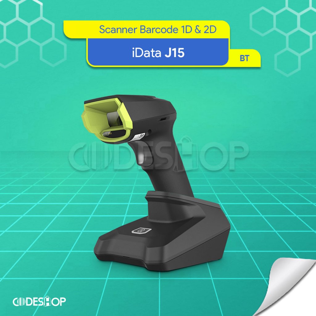 iData J15 Barcode Scanner 2D Handheld Scan 1D QR Code Bluetooth