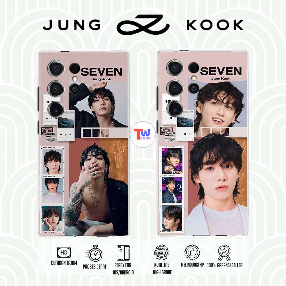 Casing HP Jungkook BTS Premium Custom Motif BTS Jungkook SEVEN New Estetik Casing Jungkook Ganteng