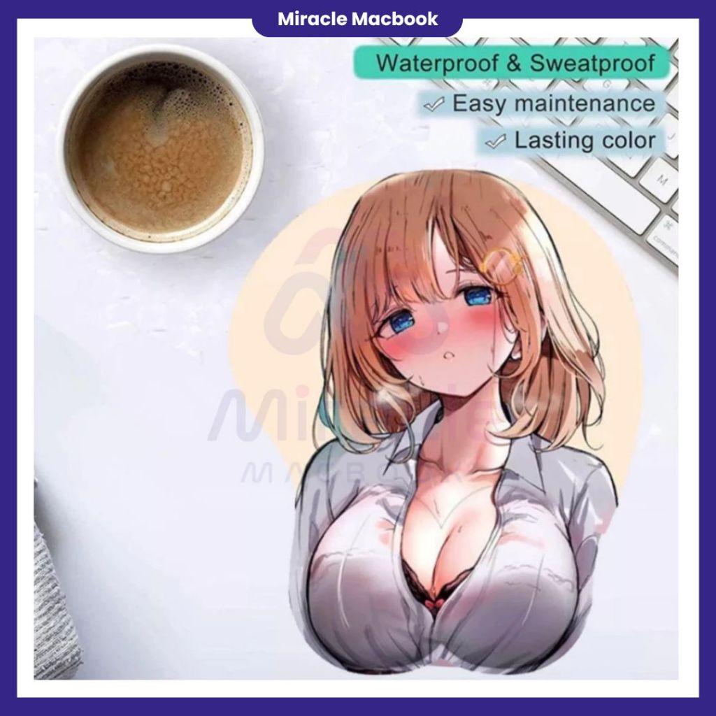 Mouse Pad Mouse Pad Ergonomic 3D Breast Silikon Wrist Rest