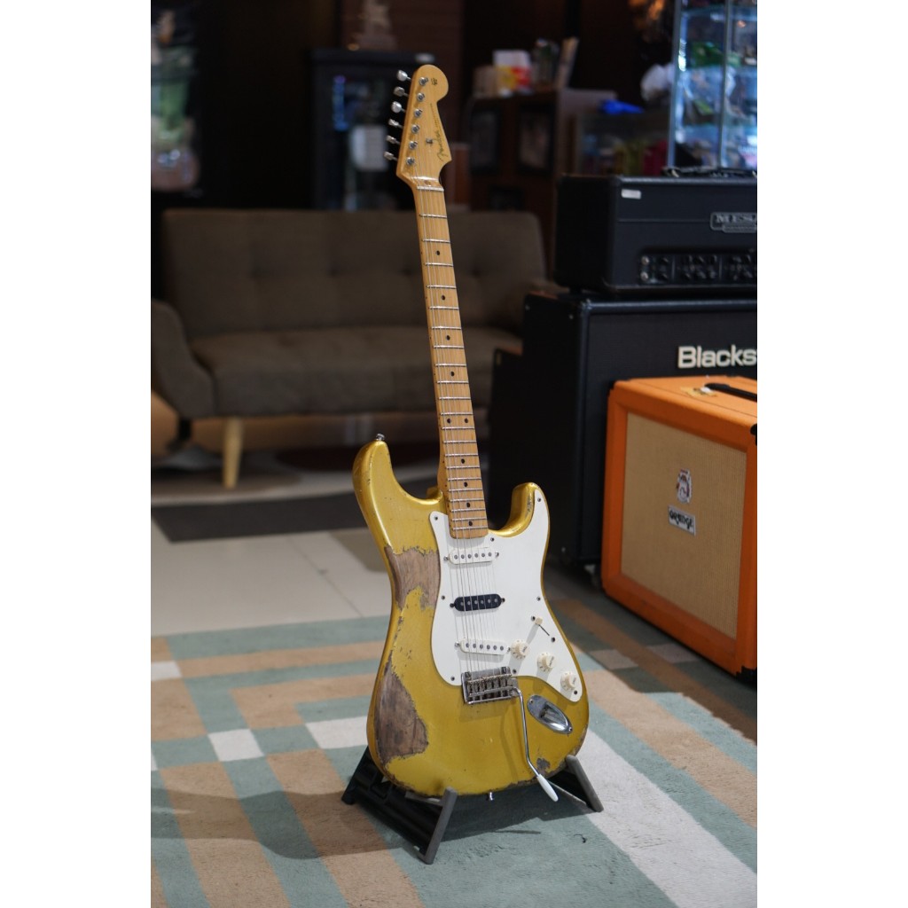 FENDER STRATOCASTER CLASSIC PLAYER 50’s CUSTOMSHOP DESIGNED SHORELINE GOLD RELIC