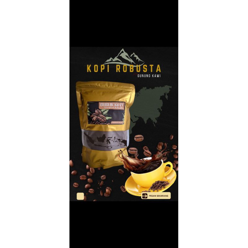 

Bubuk Kopi Hitam Robusta 1000Gr