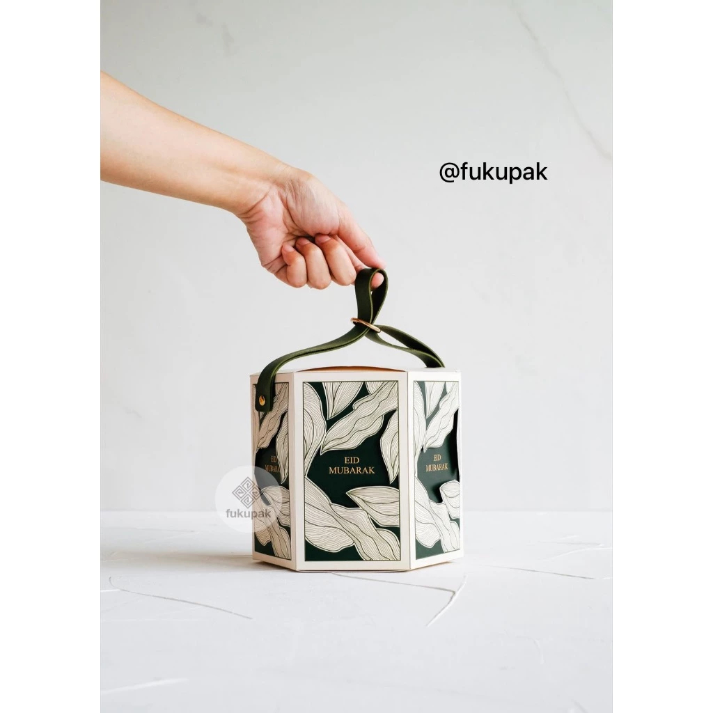 

Box Hexagon Idul Fitri (10pcs) dus toples kue kering kotak hamper lebaran termurah