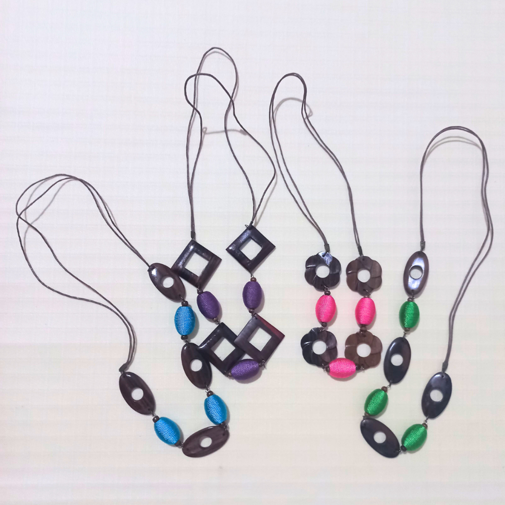 KALUNG ETNIK BUNGA KALUNG PESTA KALUNG KAYU KALUNG JOGJA BATIK KALUNG PANJANG AKSESORIS WANITA HIJAB