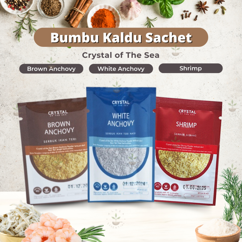 

Bubuk Ikan Teri Udang Crystal Of The Sea Kaldu MPASI Kemasan Sachet 1pcs