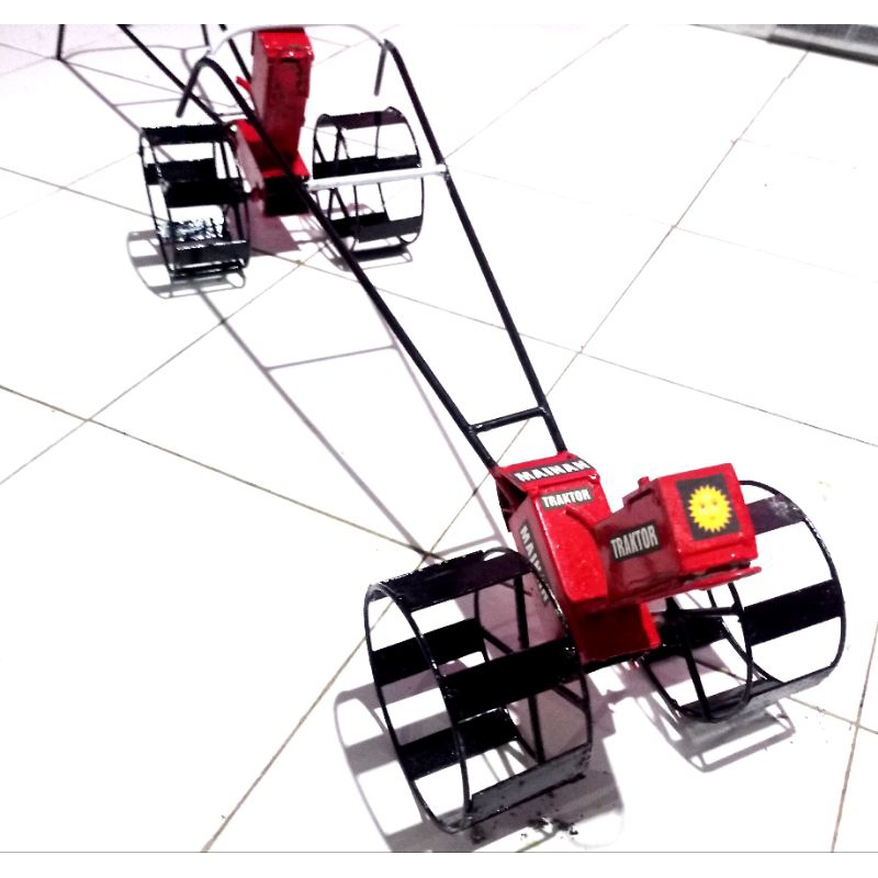 MAINAN ANAK MINIATOR TRAKTOR BAJAK SAWAH FULL BESII