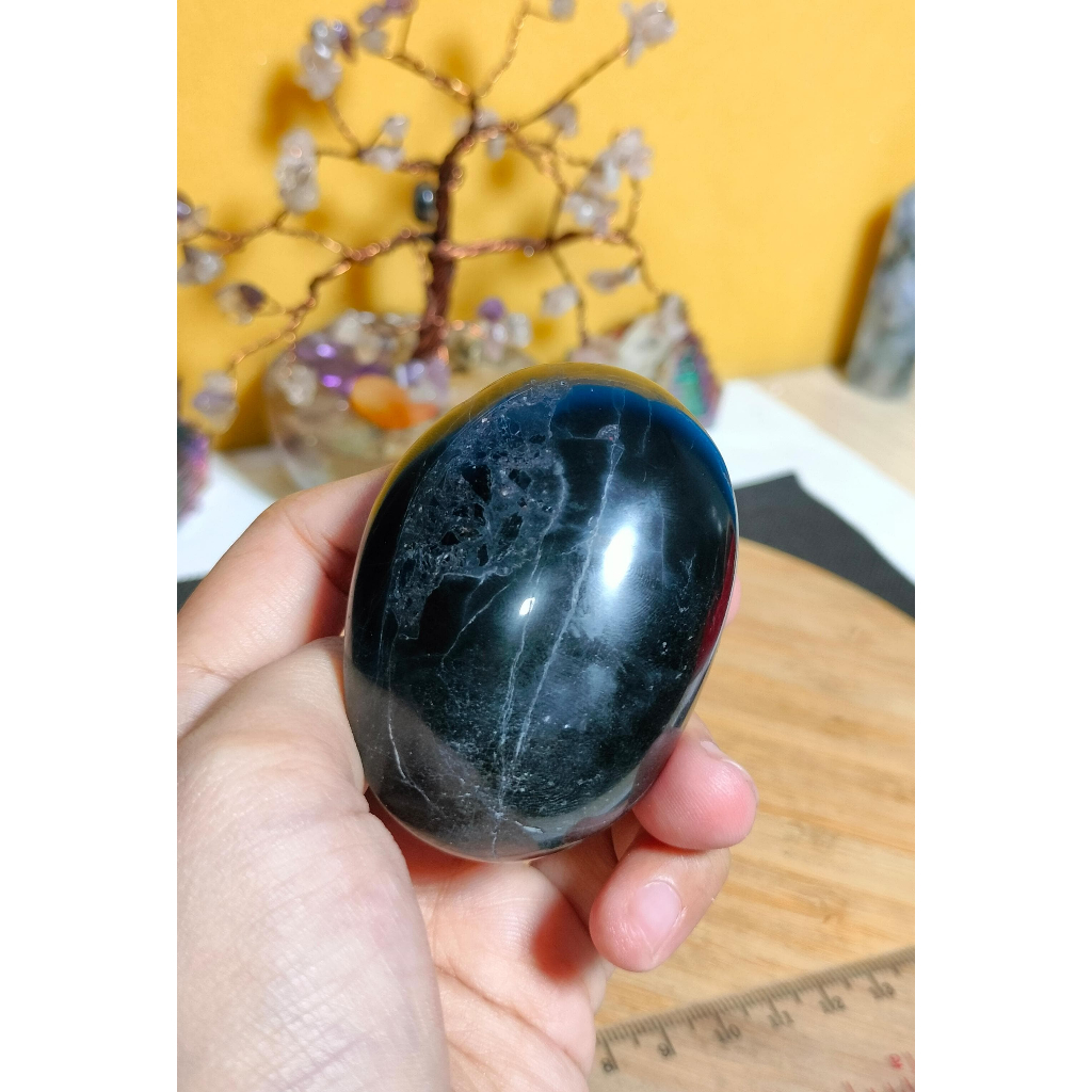 Batu Natural Black Tourmaline palm (9)