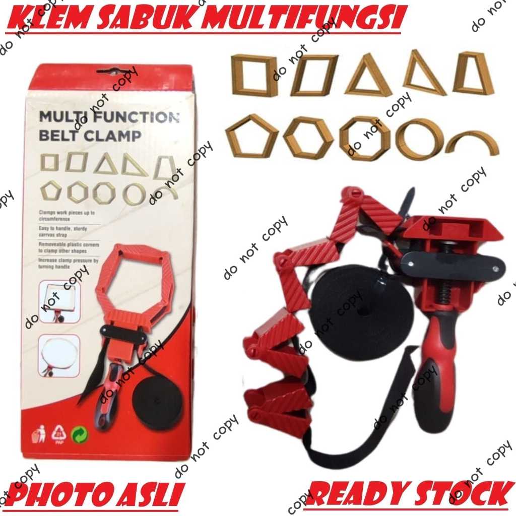 Belt clamp jig figura multifungsi bingkai kayu klem sabuk tali frame hexagonal belt