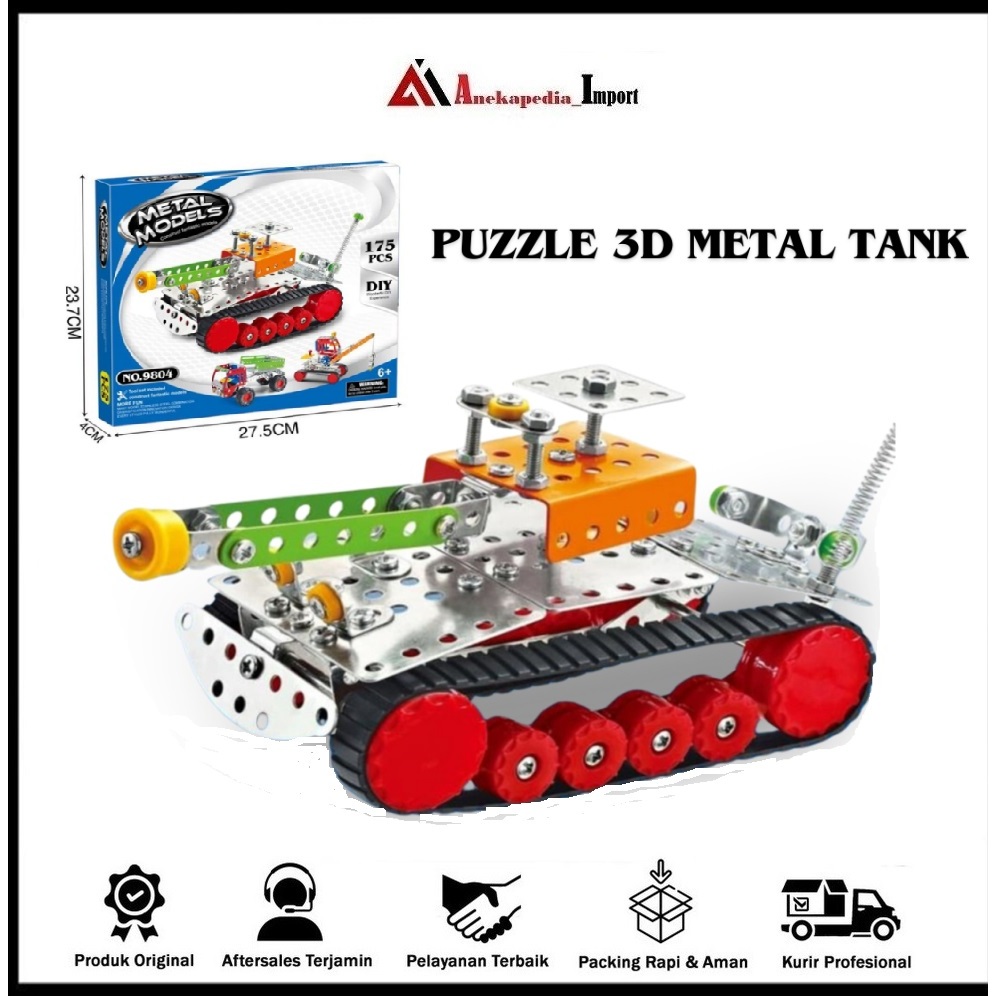 DIY 3D Metal Puzzle - Puzzle 3D Metal Tank - Puzzle 3D - Puzzle