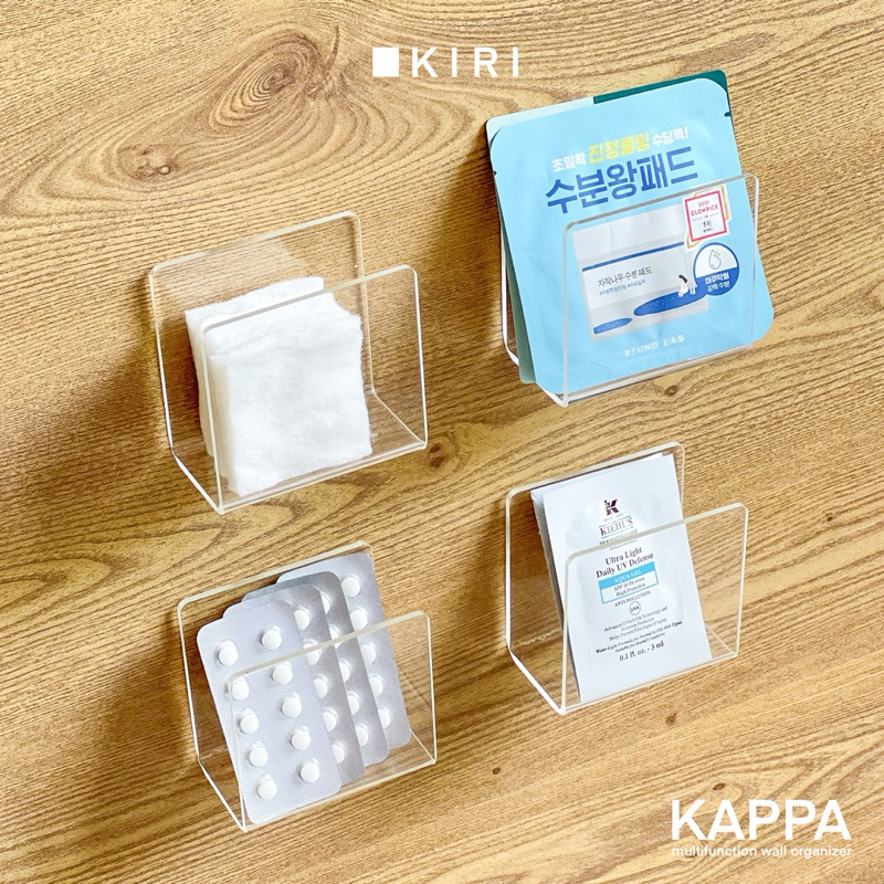 Kotak Rak Penyimpanan Dinding Tempel Serbaguna Multifungsi Skincare Kapas Obat Kamar Mandi