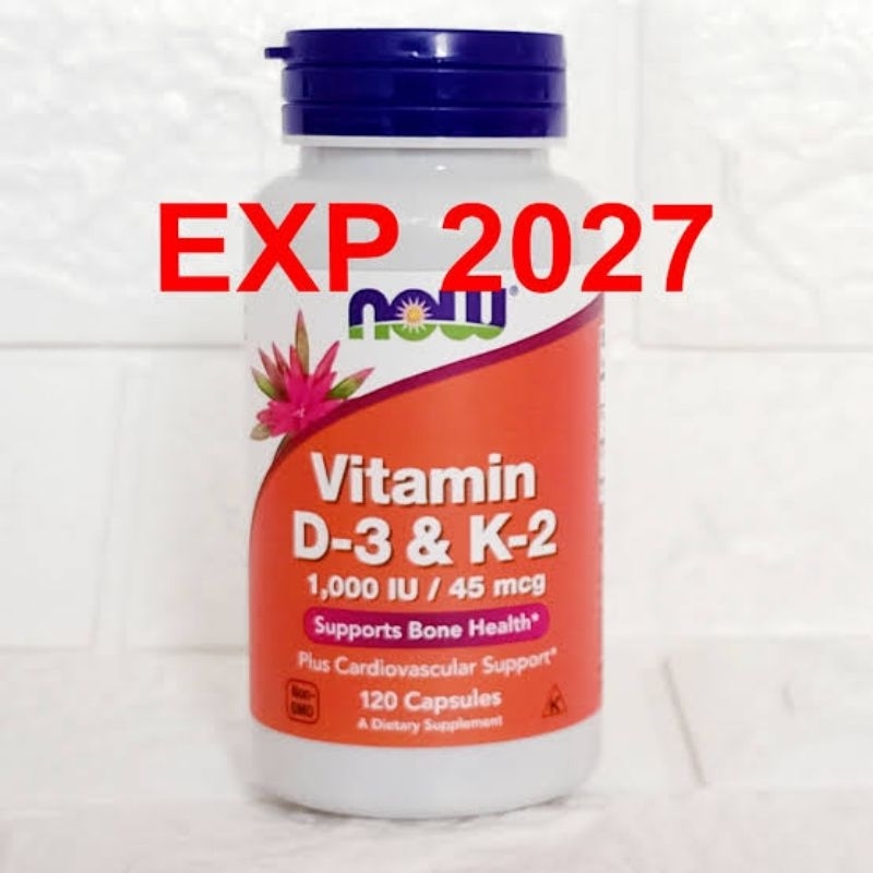 VITAMIN D3 1000IU /VITAMIN K2 /VITAMIN D3 DAN K2 NOW / NOW / OBAT TULANG /  KESEHATAN TULANG GIGI / 