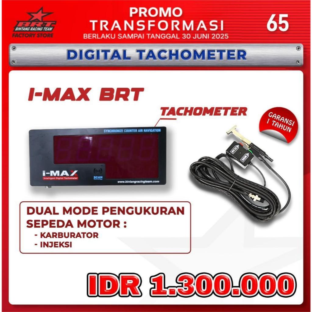 TACHOMETER IMAX DIGITAL BRT RPM METER MOTOR MOBIL KARBURATOR / INJEKSI