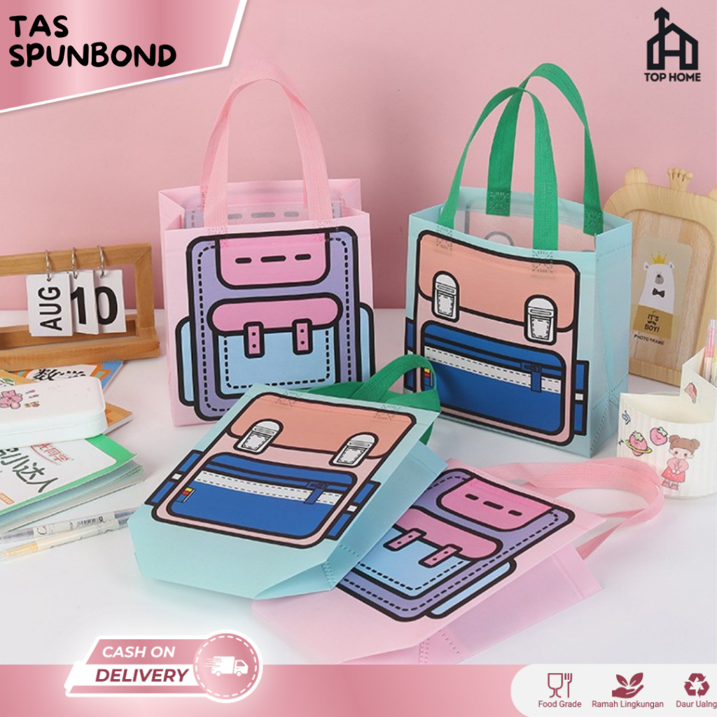 

Tas Spunbond Ultah / Goodie Bag Spunbond / Spoundbond Bag Ulang Tahun Anak Hamper Lucu/ Tas Anak